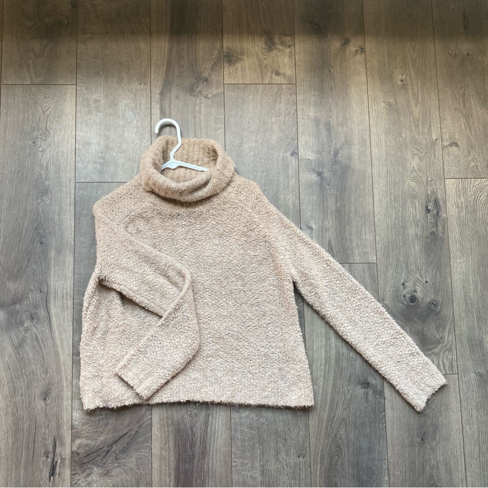 Zara Knit Cropped Camel Sweater - Women’s Large